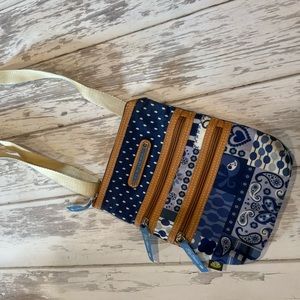 Lilly Bloom crossbody bag blue print nylon